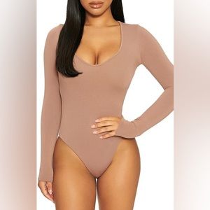 Nwt NAKED WARDROBE Deep-V Bodysuit